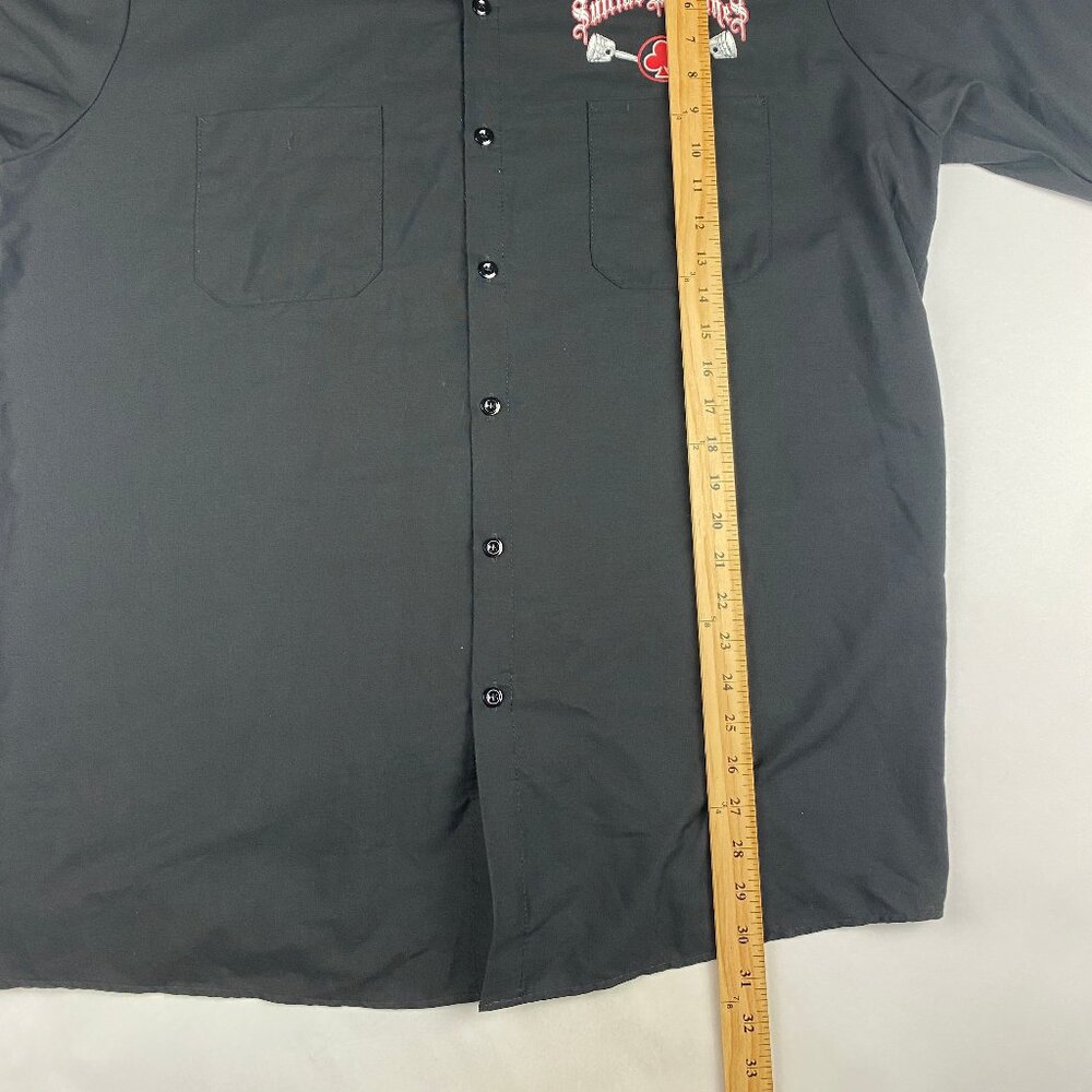 Suicide Machines Speed Shop Flame Skull Motorcycle Button Up Shirt Men's XL - Picture 8 of 8